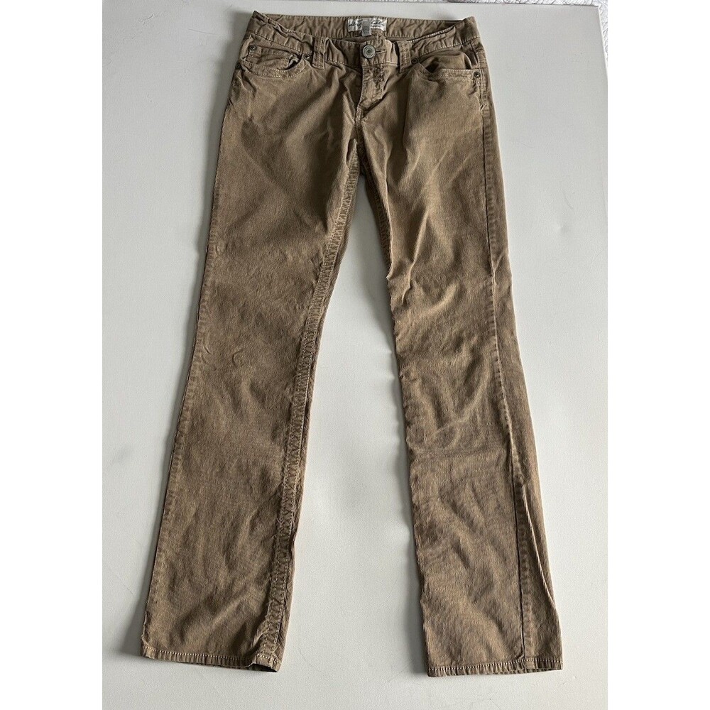 VINTAGE Y2K AEROPOSTALE KHAKI CORDUROY FLARE PANTS BASIC RETRO STYLE 11/12 LONG